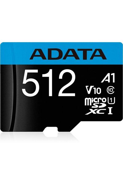 Adata ADATA MicroSD Card, 512 GB, MicroSDXC, Class 10, UHS-I U1 standard, SD Adapter included