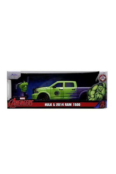 Jada Toys Set figurina si masinuta, Hulk & 2014 Ram 1500