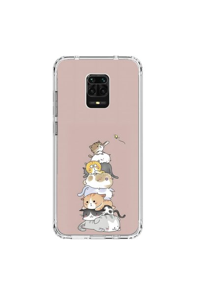 Dali Design Xiaomi Redmi Note 9 Pro Compatible Transparent Case with Kedişler...