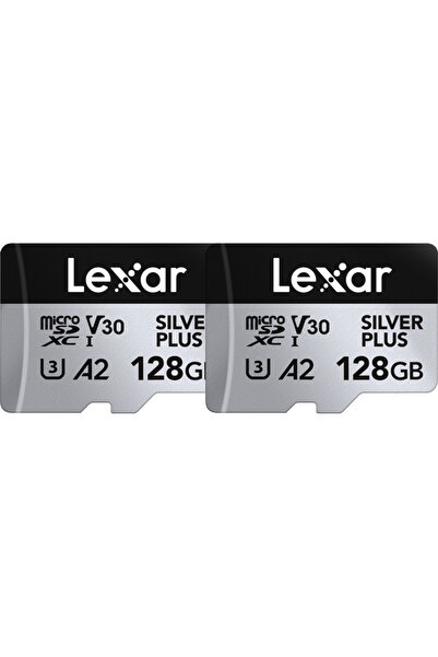 Lexar Set 2 carduri de memorie Lexar Professional SILVER Plus LMSSIPL128G-B2ANG, 128GB, microSDXC