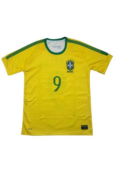 TETYS Adult 98 World Cup Brazil National Team Classic Ronaldo Nazario Nostalgia Adult Jersey