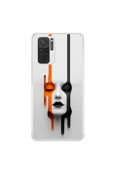 Dali Design Xiaomi Redmi Note 10 Compatible Transparent Case with Aesthetic F...