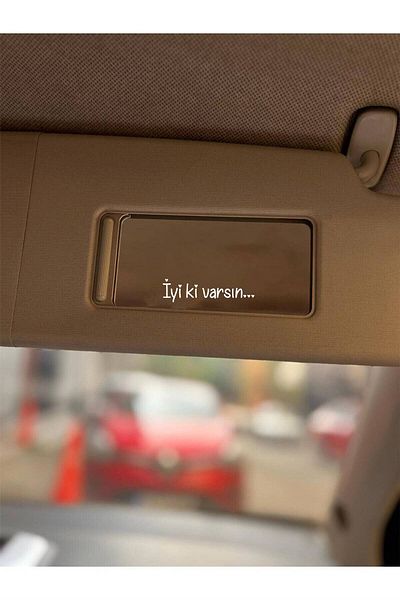 hediyenebak Autocolant pentru oglindă pentru interiorul mașinii Good That You Are, autocolant pentru oglindă de machiaj pentru vehicul 9x1,2 cm 2 buc.