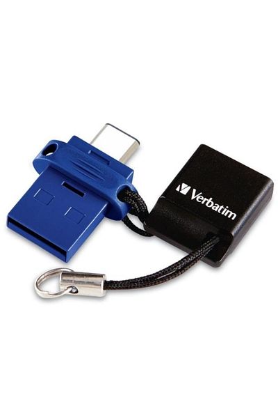 Verbatim Stick USB Verbatim Dual Drive, USB 3.0, USB Type-C, 64GB (Albastru)