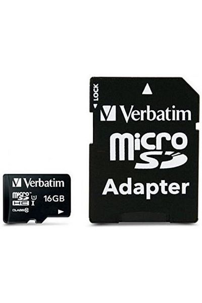 Verbatim Verbatim 44082 microSDHC 16GB Class 10 Memory Card + SD Adapter