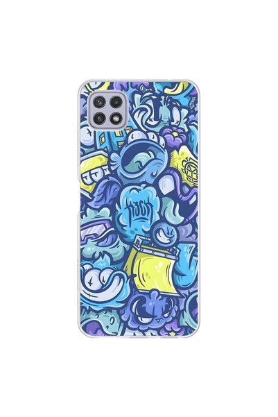 Dali Design Samsung Galaxy A22 Compatible Transparent Case Graffiti 9 Design