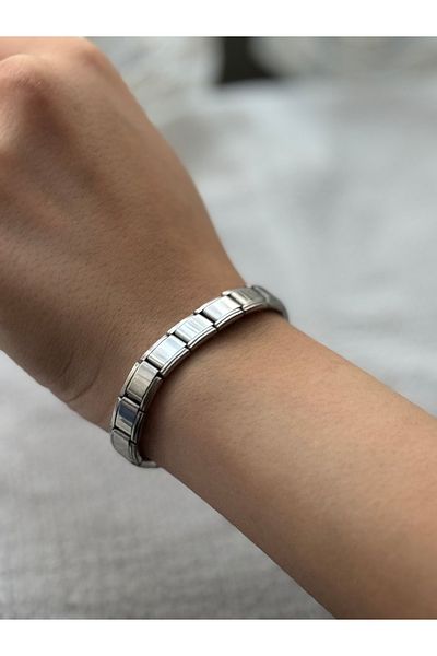 MODA Silver Nomination Steel Bracelet