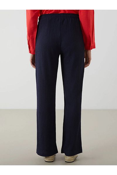 LC Waikiki Elastic Waist Textured Women's Trousers