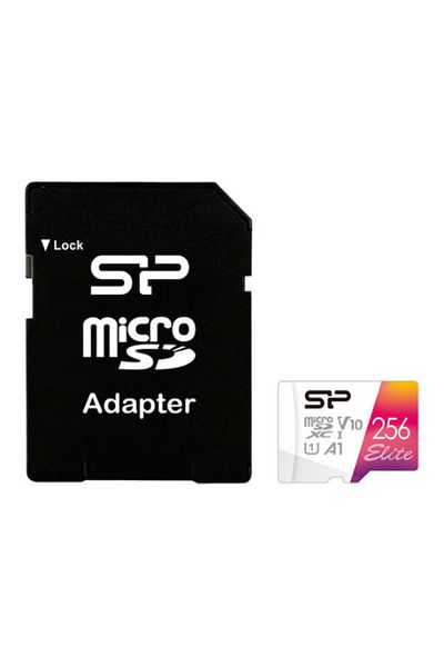 Silicon Power Card de memorie Silicon Power Elite, microSDXC, 256GB, Class 10, UHS-I U1, V10, A1 + Adaptor SD