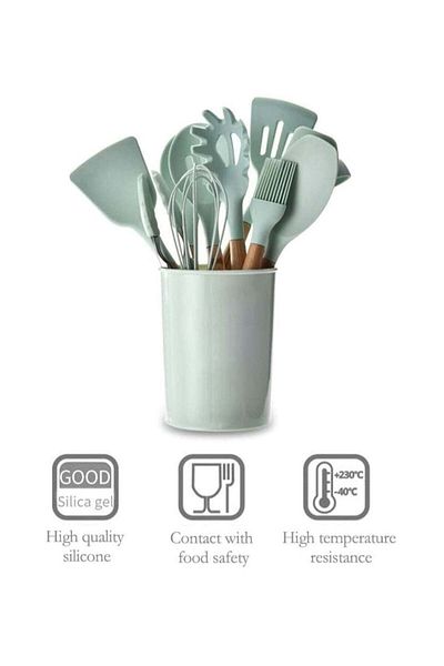 huitich 12 Pieces In 1 Set Silicone Kitchen Accessories Cooking Tools Kitchenware Silicone Kitchen Utensils
