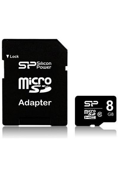 Silicon Power Card de memorie Silicon Power microSDHC, 8 GB, Clasa 10 + Adaptor