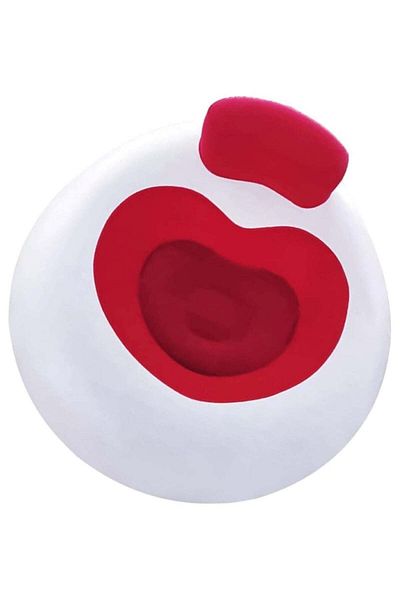 huitich Inflatable Lounge Chair with Backrest Red
