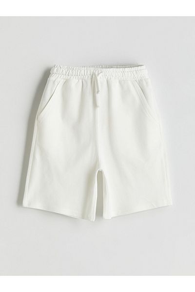 LC Waikiki Standard Pattern 100% Cotton Pique Fabric Boy Shorts