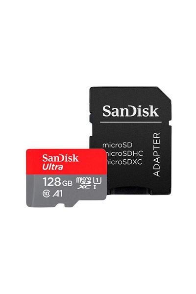 SanDisk Card de memorie SanDisk Ultra microSDXC, 128GB, UHS-I, 140MB/s + Adaptor SD