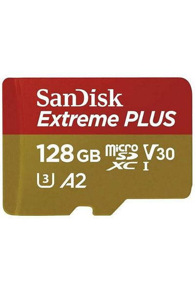 SanDisk SanDisk Extreme Plus SDSQXBD-128G-GN6MA Memory Card, MicroSDXC, 128 GB, UHS-I U3, Class 10