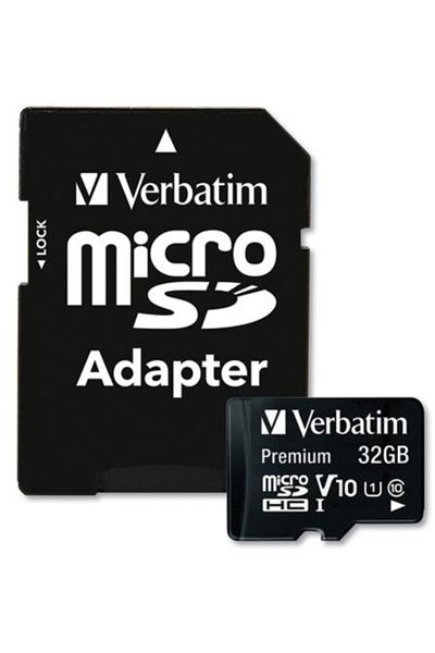 Verbatim Verbatim 44083 microSDHC 32GB Class 10 Memory Card + SD Adapter
