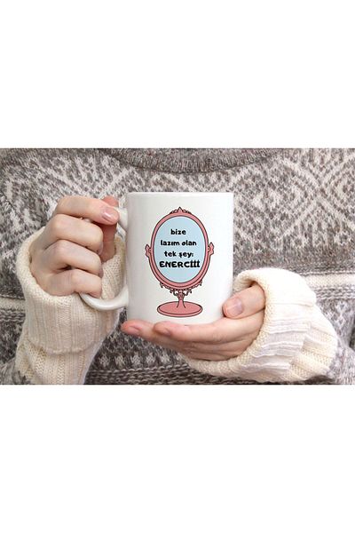 hediyenebak All We Need Is Energy Custom Design Printed Ceramic Coffee Tea Mug