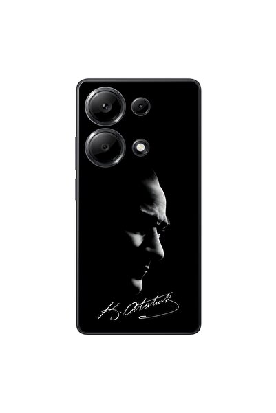 Dali Design Xiaomi Redmi Note 13 Pro Uyumlu Şeffaf Kılıf Atatürk 1 Tasarımlı