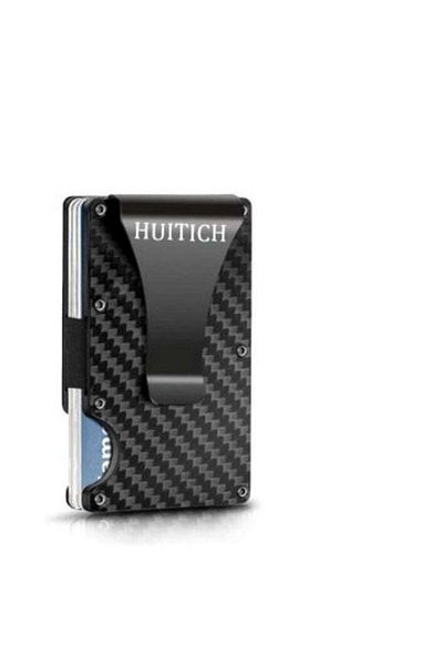 huitich Classic Black Card Case Wallet - Sleek and Minimalist Design