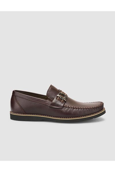Cabani 100% Genuine Leather Brown Men's Loafer