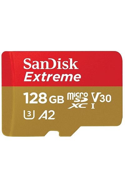 SanDisk SanDisk Extreme MicroSDXC Memory Card, 128GB, UHS-I U3, Class 10, V30 + SD Adapter