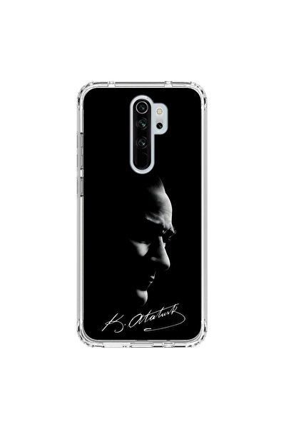 Dali Design Xiaomi Redmi Note 8 Pro Uyumlu Şeffaf Kılıf Atatürk 1 Tasarımlı