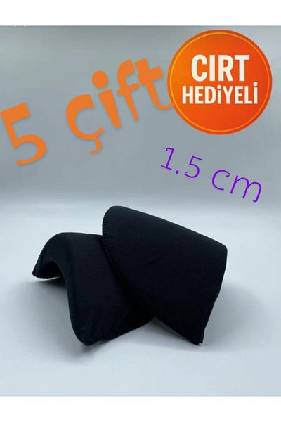 MissPul Wadding Shoulder and Jacket Wadding Heel and Shoe Wadding Black (1.5 cm 5 Pairs) Velcro