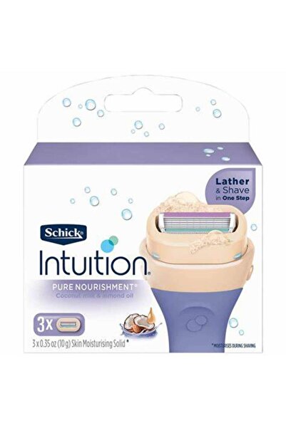 Schick شفرات شيك انتويشن بيور نورشمنت لإزالة الشعر 3 عبوات