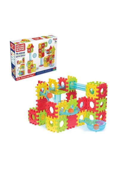 NEWBRENDHOME ألعاب تعليمية 04044 مكعبات بناء جماعية 70 قطعة - لعبة فينتويز لل...