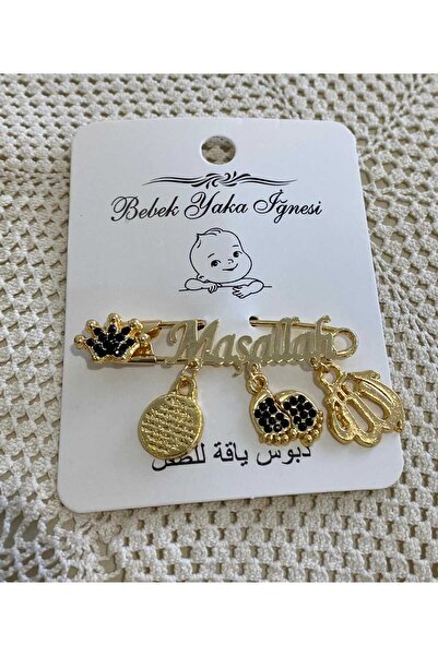 Minisse Bebek Yaka İğnesi, Maşallah Yazılı