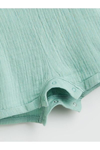 LC Waikiki Crew Neck Baby Boy Muslin Jumpsuit