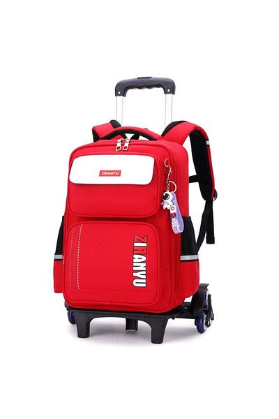 huitich ZIRANYU Red Six-Wheel Trolley School Bag