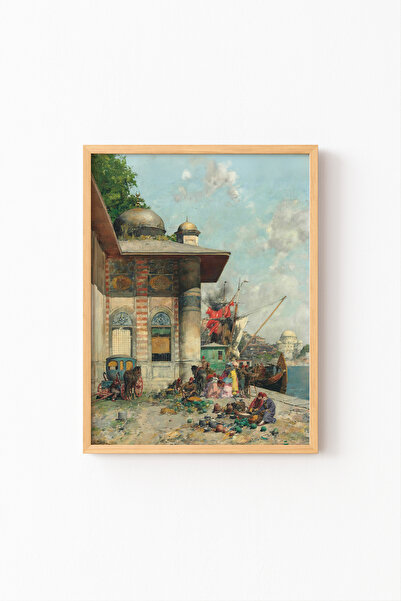 epiqart Locație de piață, Istanbul - Cadru cu model din lemn