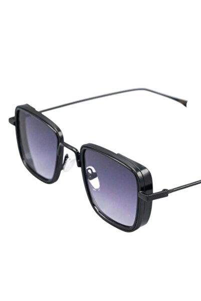 Merand Small Square Black Frame Black Glass Minimal Sunglasses High Quality Ce Certificate