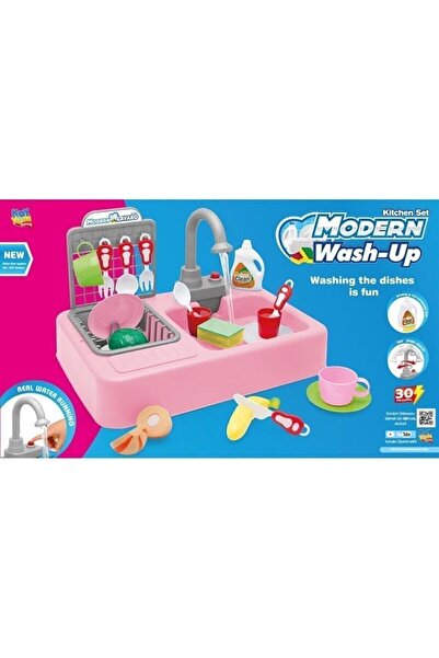 SPOR35 Öğretici Oyuncaklar KAY-7020 MODERN PILLI LAVABO PEMBE -VRD Kız Erkek ...