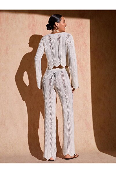 MARLİNG Costum de vară cu textura subțire de paie