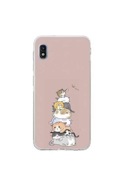 Dali Design Samsung Galaxy A10 Compatible Transparent Case with Kedişler 1 De...