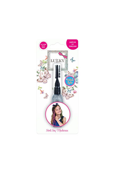 SPOR35 Eğitici Oyuncaklar Lukky Saç Maskarası Simli Gümüş Kız Erkek Çocuk Oyu...