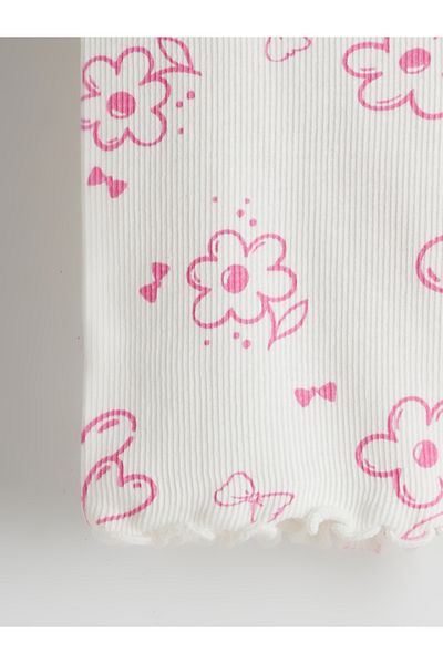 LC Waikiki Leggings scurti pentru fetita cu talie elastica cu flori