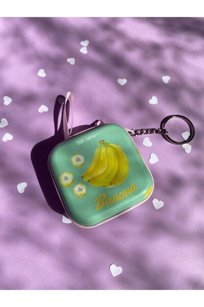 sabiha aksesuar desenli fermuarlı mini metal kutu, organizer(7cm)