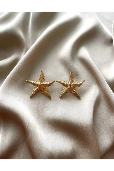 Kadın Altın Renkli Deniz Yıldızı Küpe