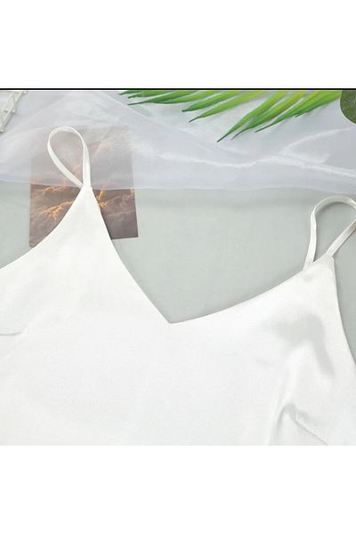 Star Fashion Satin bridal pajamas, 2 pieces, tank top and shorts