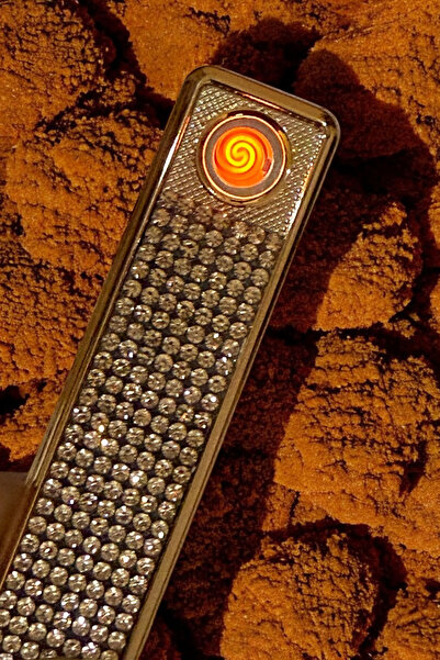 tusah Taşlı Şarjlı Usb Li Çakmak Kişiye Özel