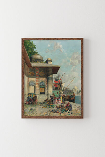 epiqart Locație de piață, Istanbul - Cadru cu model din lemn