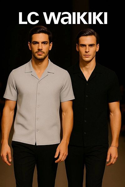 Store 2-Pack Advantageous 100% Cotton Special Design Ironing-Free Textured Fabric Short-Sleeved Men's Summer Shirt