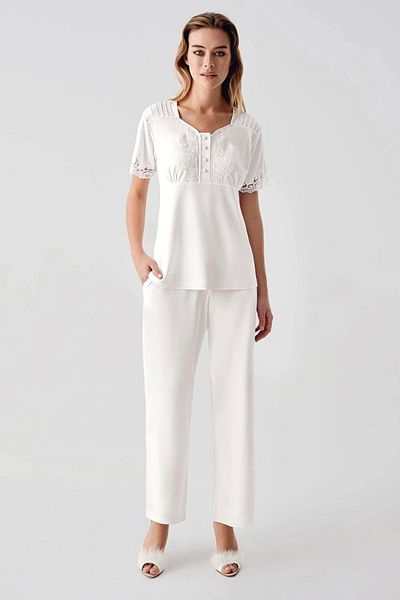GiyimCity Freshness 322 Women's Pajama Set with Dressing Gown