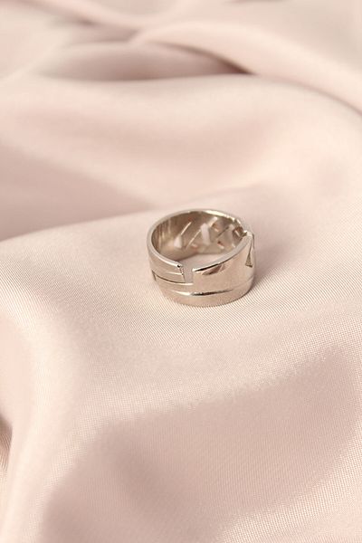 Clariss Silver Color Metal Stone Model Adjustable Women's Ring