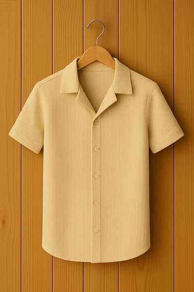 LC Waikiki Lc W New Season Slim Fit Short Sleeve Premium Men's Textured Waflle Shirt