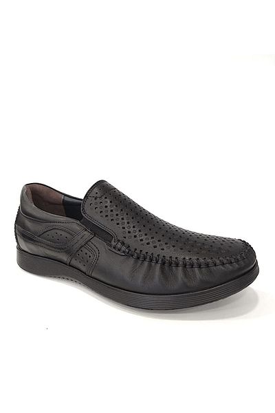 FOREX 2679 Genuine Leather Black Orthopedic Anatomical Casual Men's Shoes