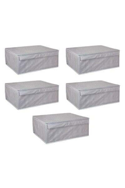 AboutThePerfect 5 Adet Kapaklı Çok Amaçlı Çamaşır ve Saklama Hurçları, Kutu v...